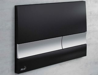 Кнопка смыва AlcaPlast для инсталляции чёрный/хром M1728-2